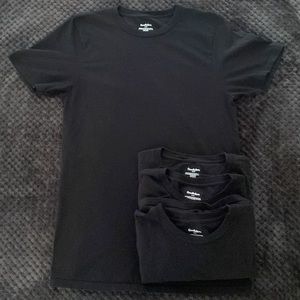 4 pack black t shirt